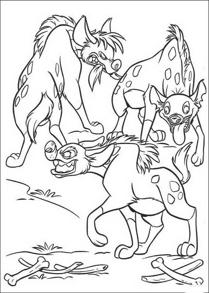 De Hyena's 2, kleurplaat van Lion King of de Leeuwenkoning