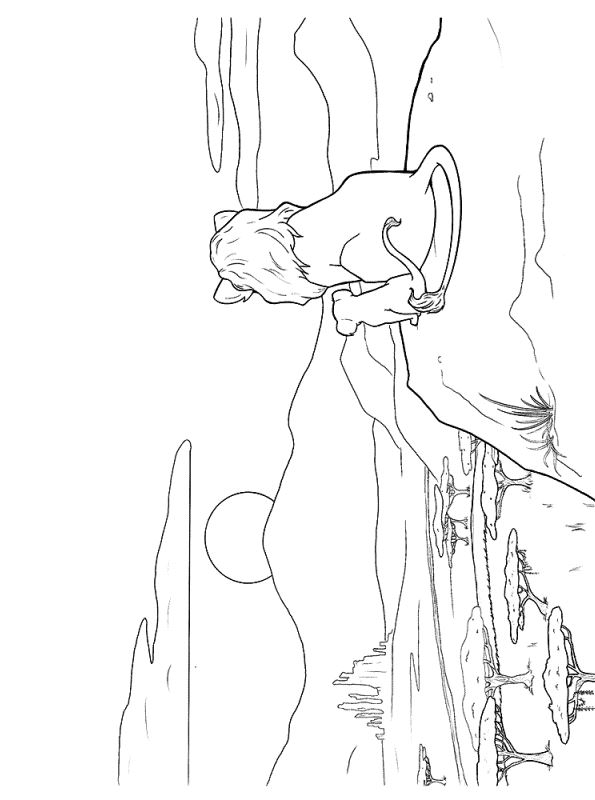 Mufasa Simba, kleurplaat van Lion King 2019
