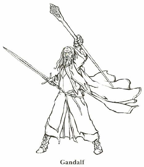 Lord of the Rings, Gandalf, kleurplaat van Lord of the Rings