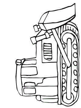 Bulldozer 1, kleurplaat van Graafmachines