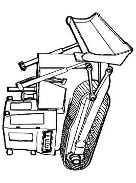 Bulldozer 2, kleurplaat van Graafmachines