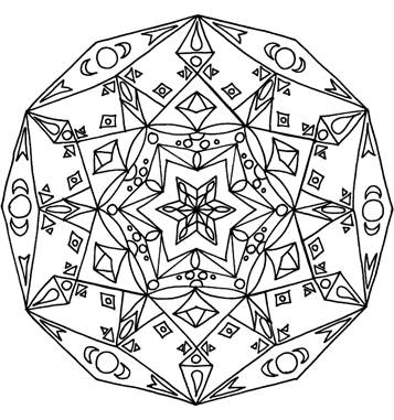 Mandala 7, kleurplaat van Mandala