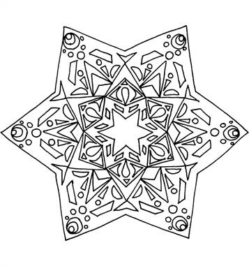 Mandala 8, kleurplaat van Mandala