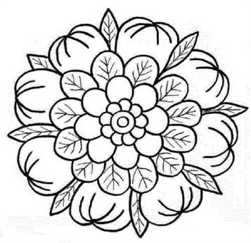 Mandala bloem, kleurplaat van Mandala