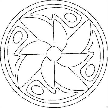 Mandala 10, kleurplaat van Mandala