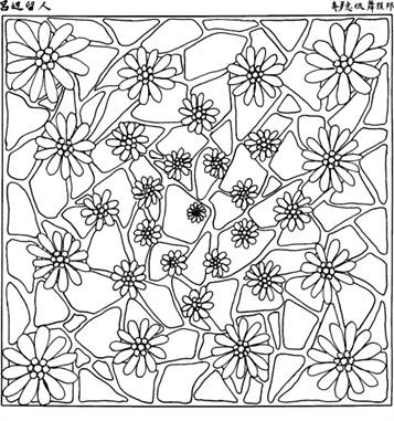 Mandala bloemen 1, kleurplaat van Mandala