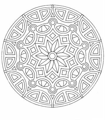 Mandala 22, kleurplaat van Mandala