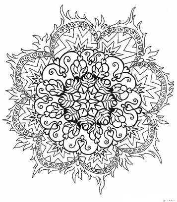 Mandala 23, kleurplaat van Mandala