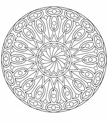 Mandala 24, kleurplaat van Mandala