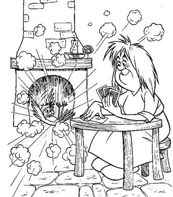 Madam Mim 1, kleurplaat van Merlijn de tovenaar