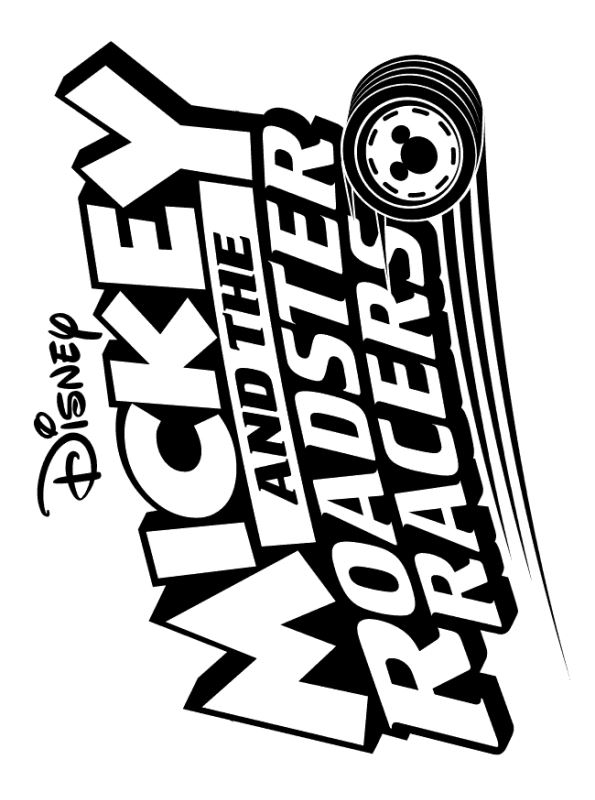 Print Mickey and the Roadster Racers kleurplaat