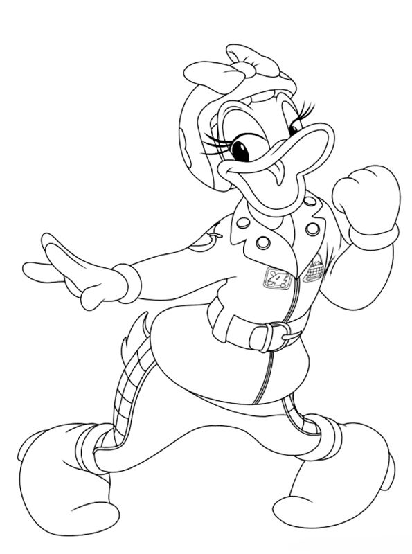 Daisy Racer, kleurplaat van Mickey en de Roadster Racers