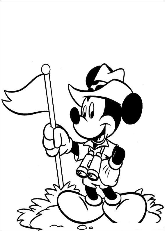 Print Mickey Mouse kleurplaat