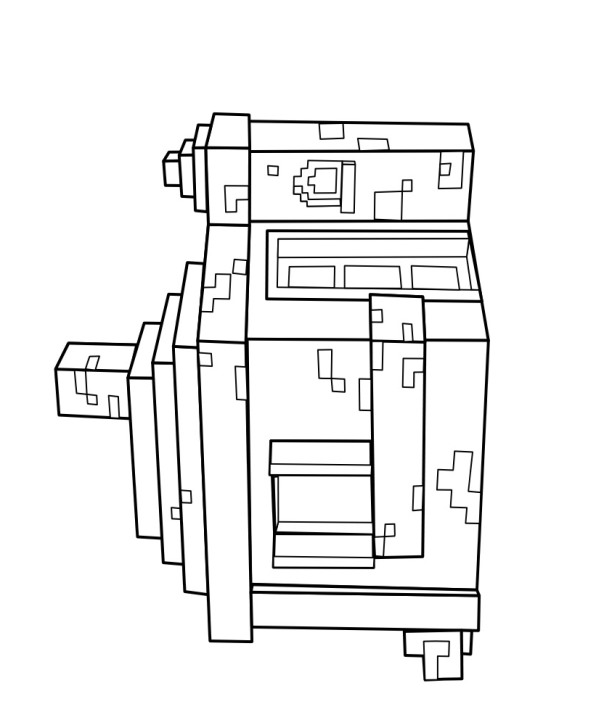 Print Minecraft kleurplaat