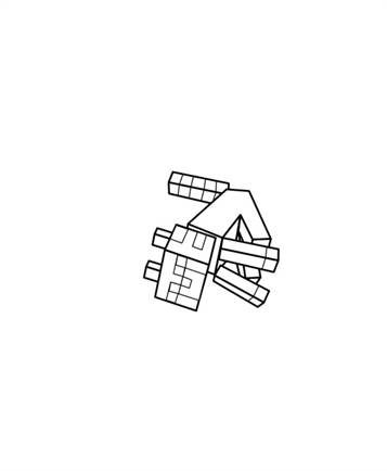 Minecraft 8, kleurplaat van Minecraft