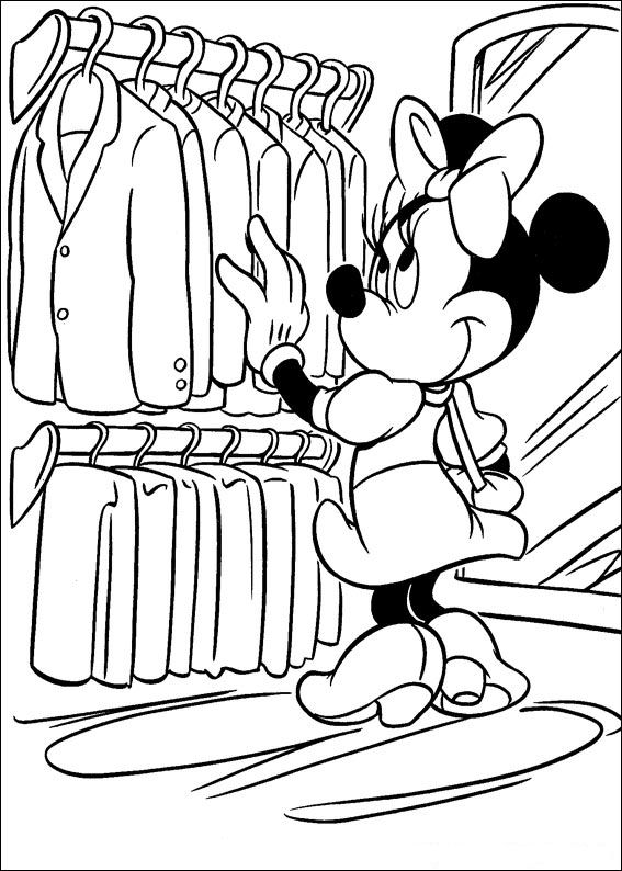Print Minnie Mouse kleurplaat