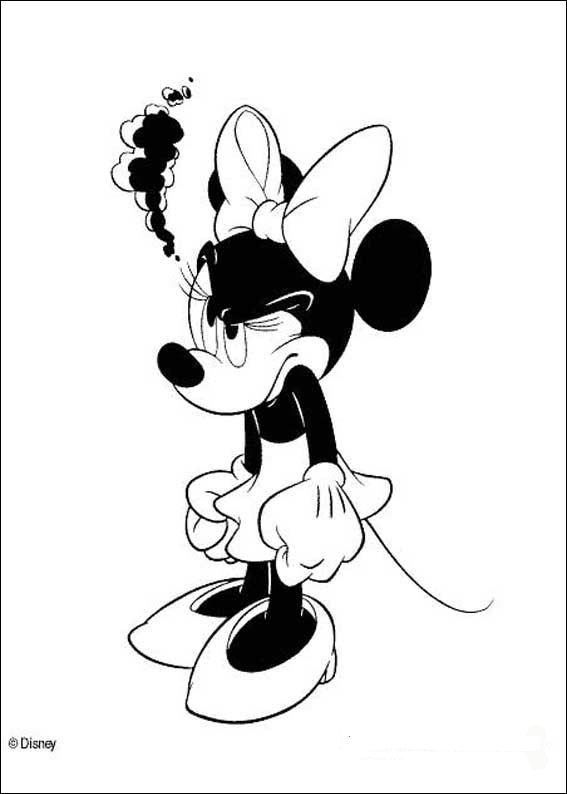 Print Minnie Mouse kleurplaat
