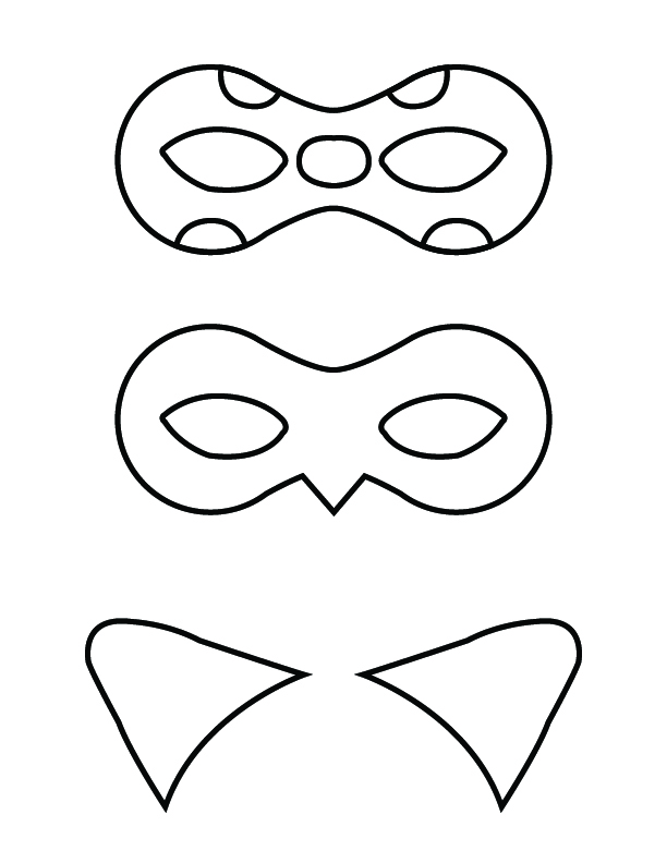 Print Masks kleurplaat