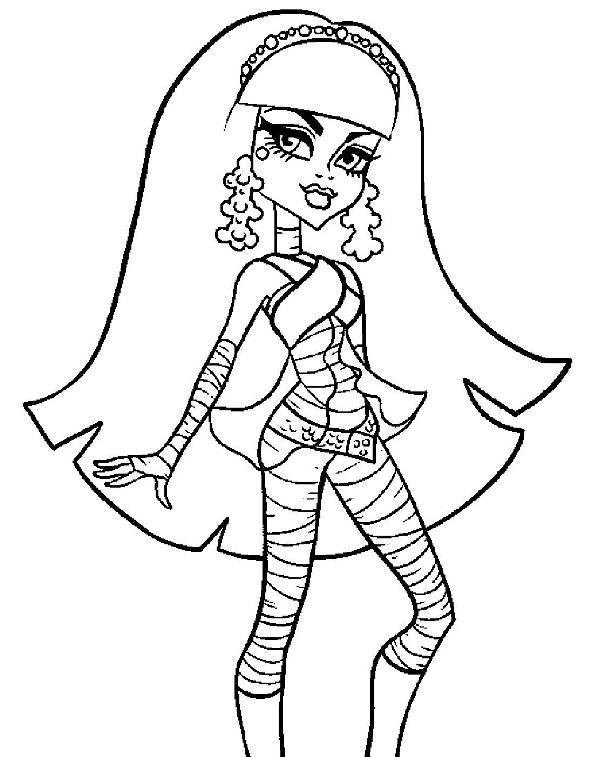 Cleo de Nile, kleurplaat van Monster High