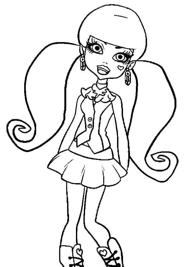Draculaura 2, kleurplaat van Monster High