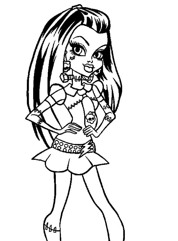 Frankie Stein 2, kleurplaat van Monster High