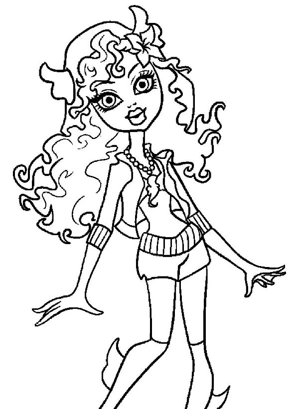 Lagoona Blue 2, kleurplaat van Monster High