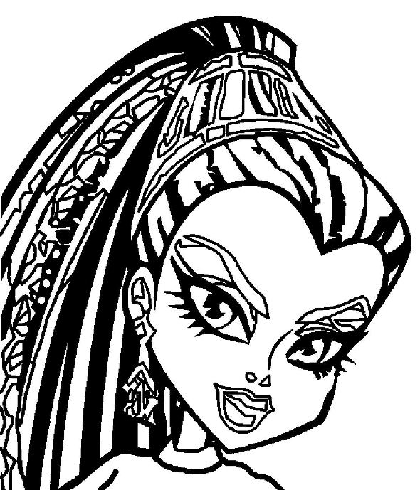 Nefera de Nile, kleurplaat van Monster High