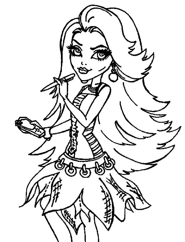 Spectra Vondergeist, kleurplaat van Monster High