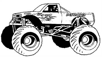 Monster Truck 5, kleurplaat van Monster Trucks