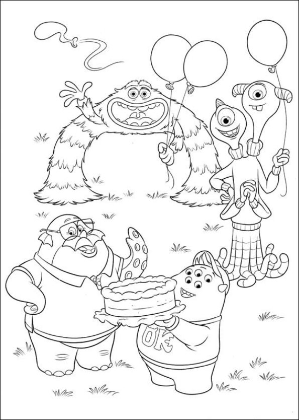 Monsters University 3, kleurplaat van Monsters University