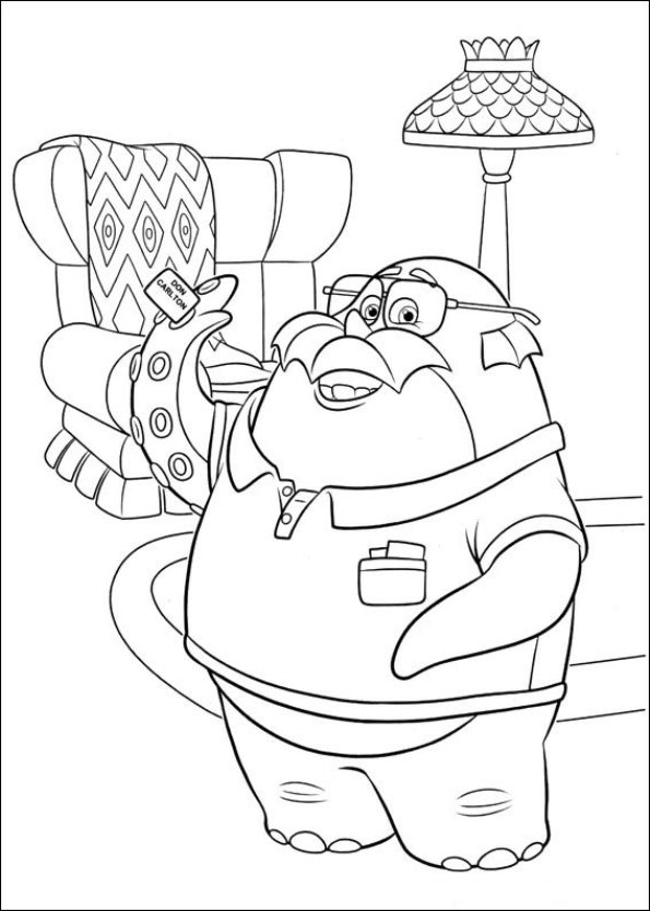 Monsters University 5, kleurplaat van Monsters University