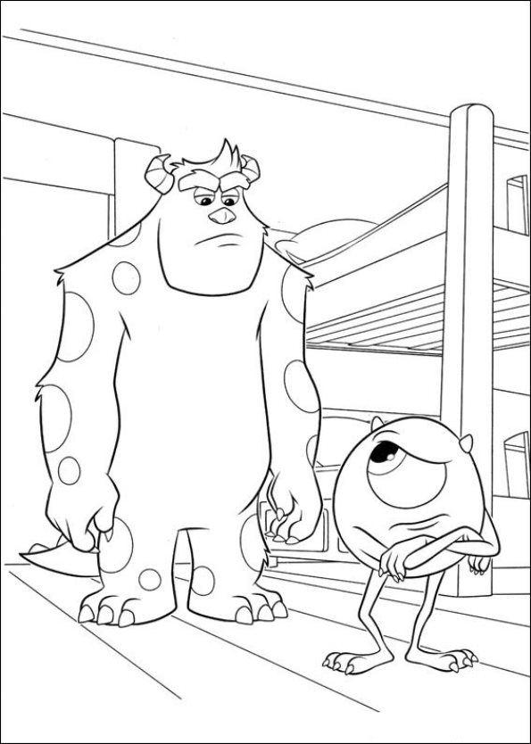 Monsters University 9, kleurplaat van Monsters University