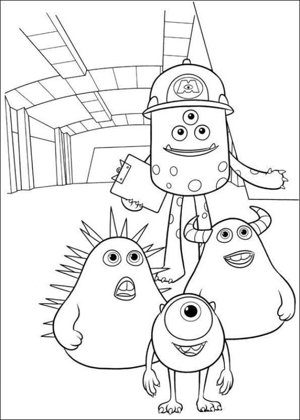 Monsters University 24, kleurplaat van Monsters University
