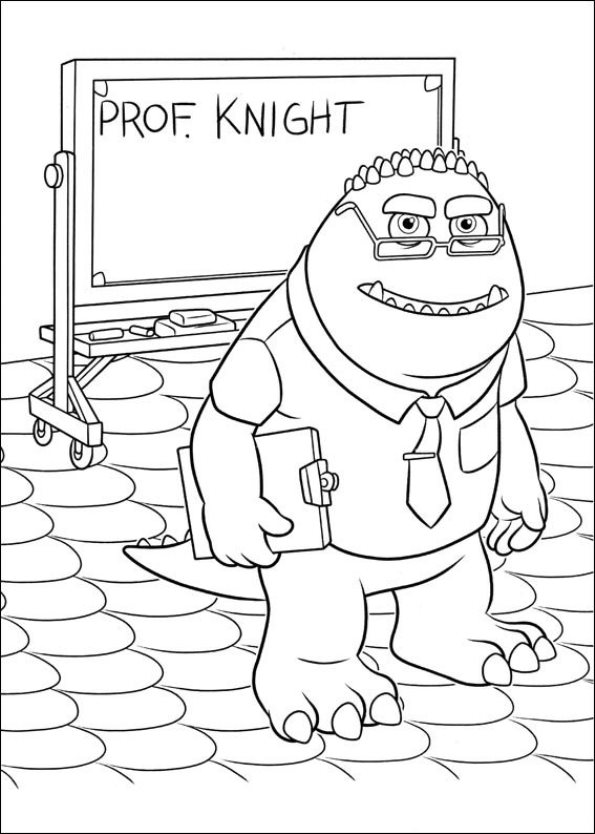 Monsters University 30, kleurplaat van Monsters University