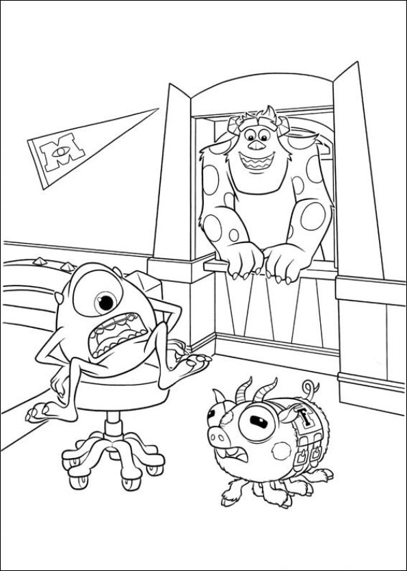 Monsters University 34, kleurplaat van Monsters University