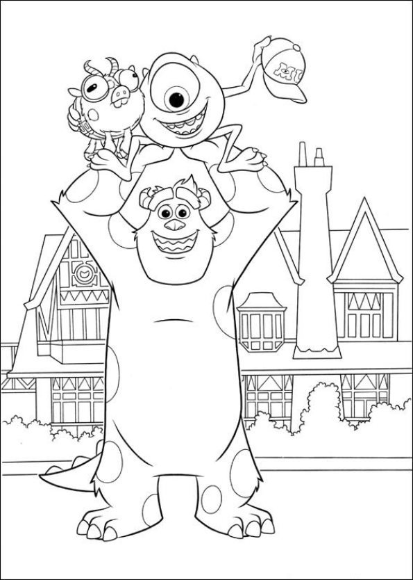 Monsters University 35, kleurplaat van Monsters University