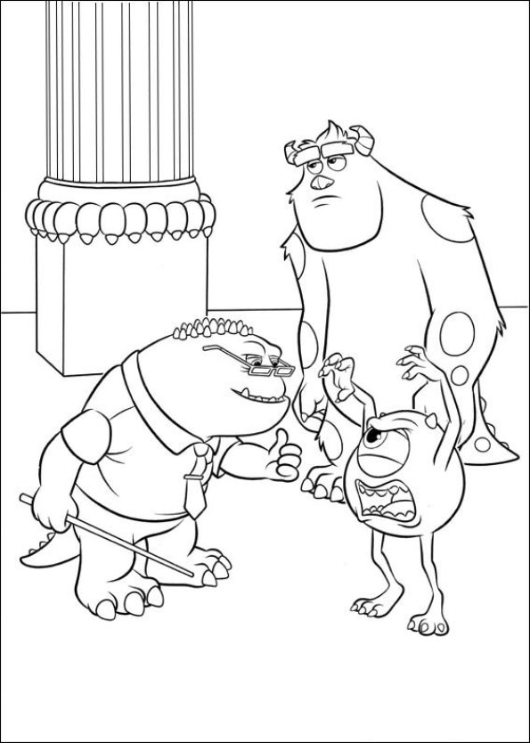Monsters University 36, kleurplaat van Monsters University