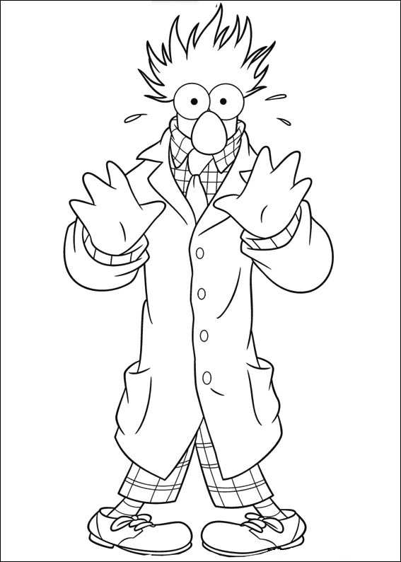 beaker 2, kleurplaat van Muppets