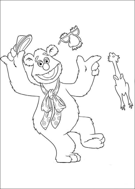 fozzie 2, kleurplaat van Muppets