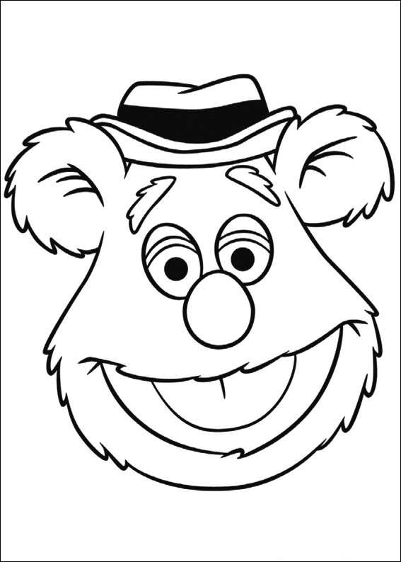 fozzie, kleurplaat van Muppets