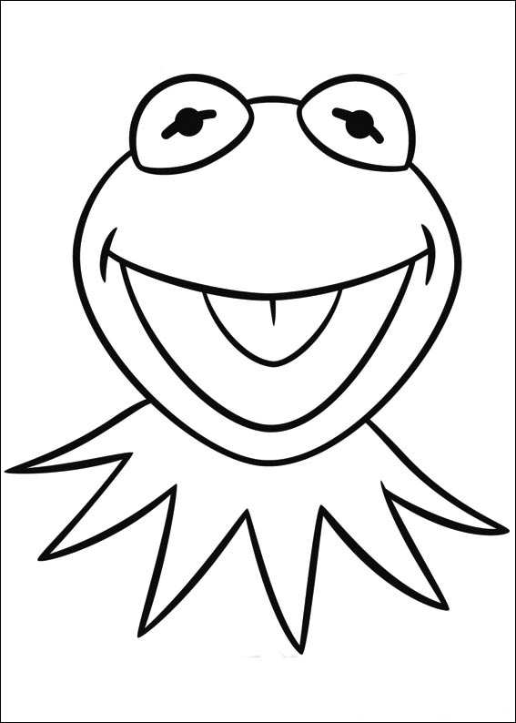 kermit 3, kleurplaat van Muppets