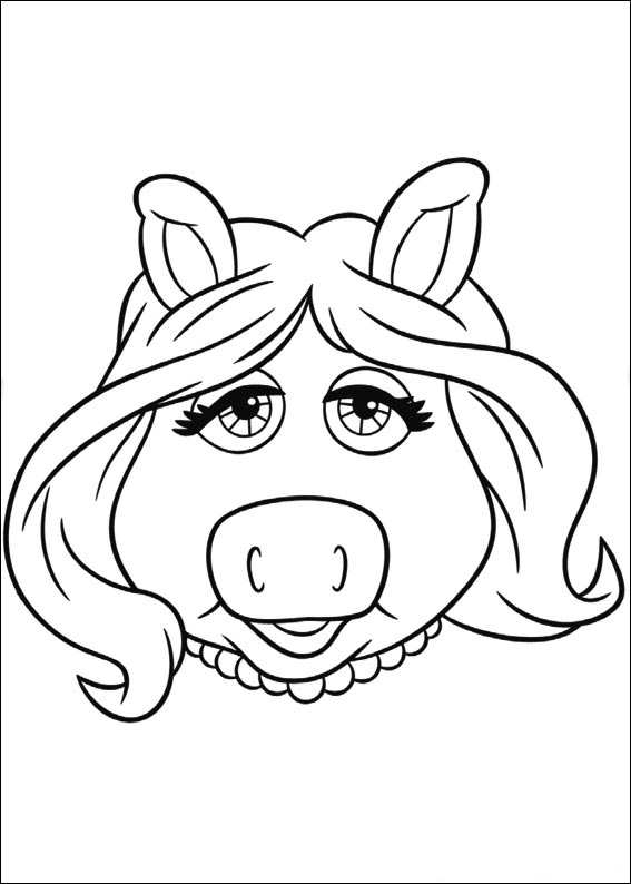 piggy, kleurplaat van Muppets