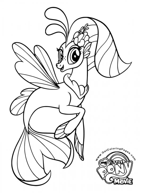 Princess Skystar, kleurplaat van My Little Pony de Film
