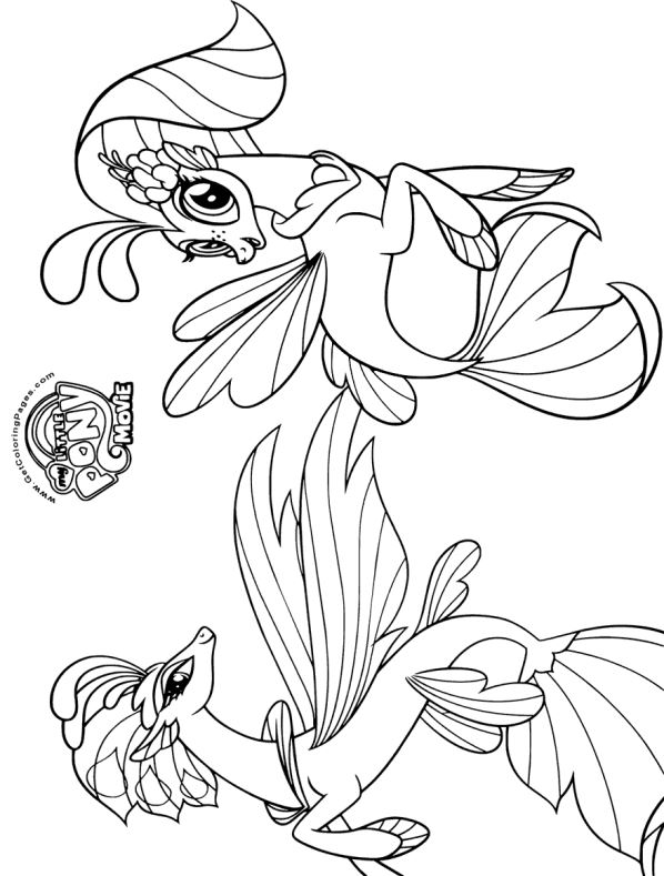 Queen Novo Skystar, kleurplaat van My Little Pony de Film