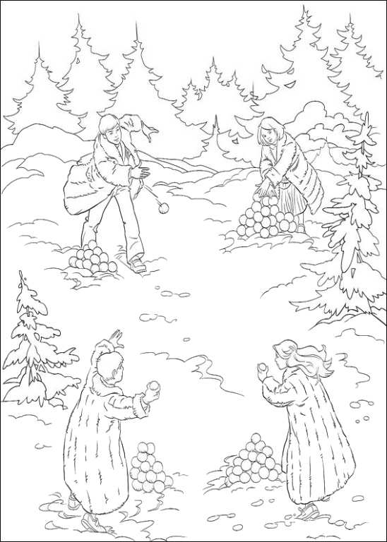Narnia 3, kleurplaat van Narnia (De kronieken van Narnia)
