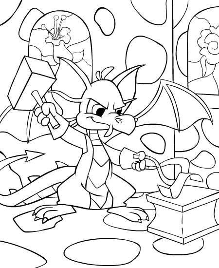 Neopets Brightvale 2, kleurplaat van Neopets Brightvale
