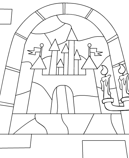 Neopets Brightvale 4, kleurplaat van Neopets Brightvale