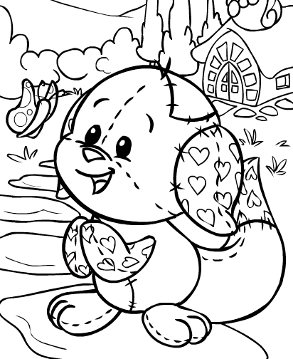 Neopets Brightvale 7, kleurplaat van Neopets Brightvale