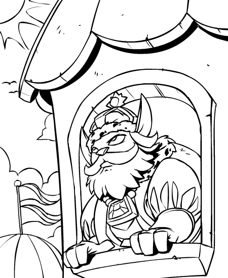 Neopets Brightvale 10, kleurplaat van Neopets Brightvale