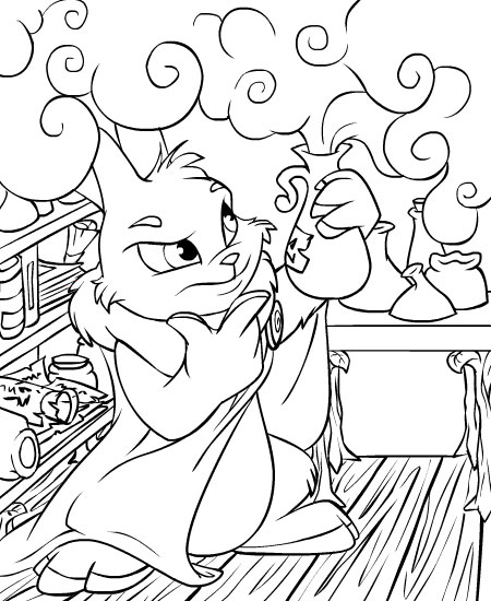 Neopets Brightvale 12, kleurplaat van Neopets Brightvale